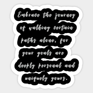 Personal Goals, Individual Journey Sticker